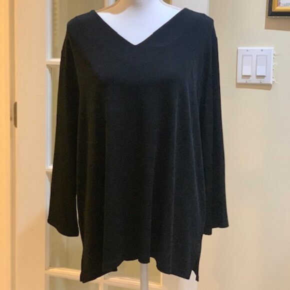 ChicoTravelers V Neck Top Sz 3 - Picture 1 of 6